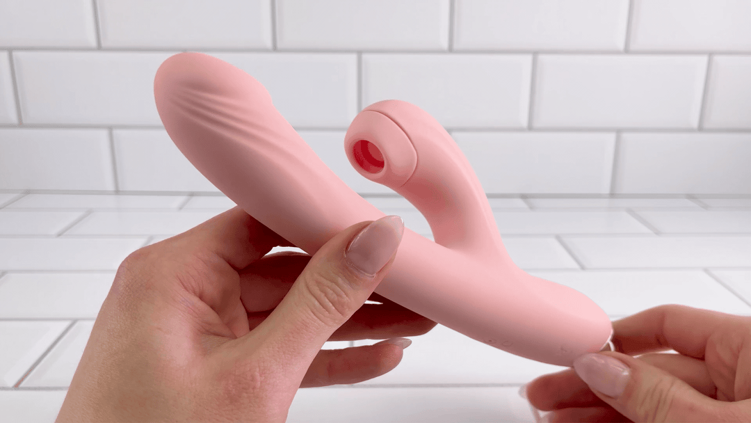 GIF of Air Pulse Dual Action Vibrator powered on 