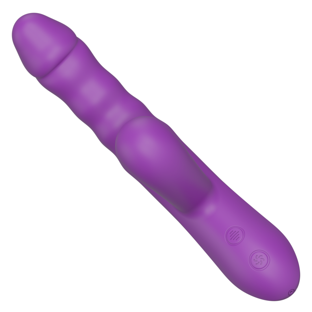 top view of purple thrusting rabbit with control buttons 