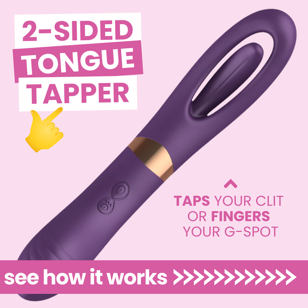 Tongue Tapper Fingering Dual-Ended G-Spot Vibrator - Two Sides for Dou TooTimid.com Tongue Tapper Fingering Dual-Ended G-Spot Vibrator - Two Sides for Dou TooTimid.com