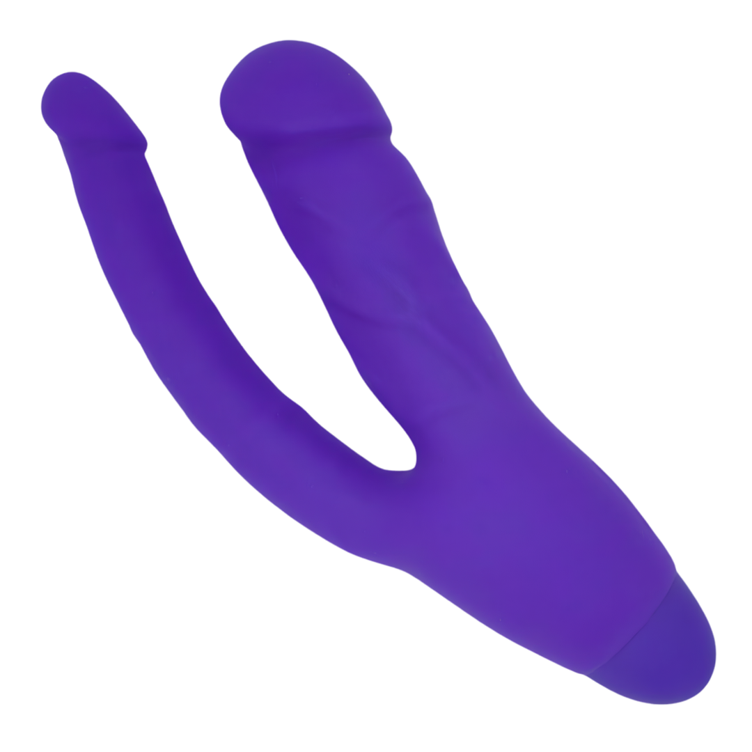 Silicone Double Penetrator side view 
