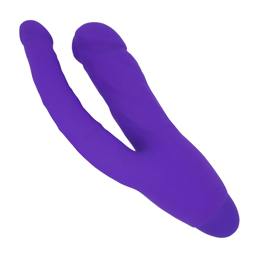 angled view of underside Silicone Double Penetrator 
