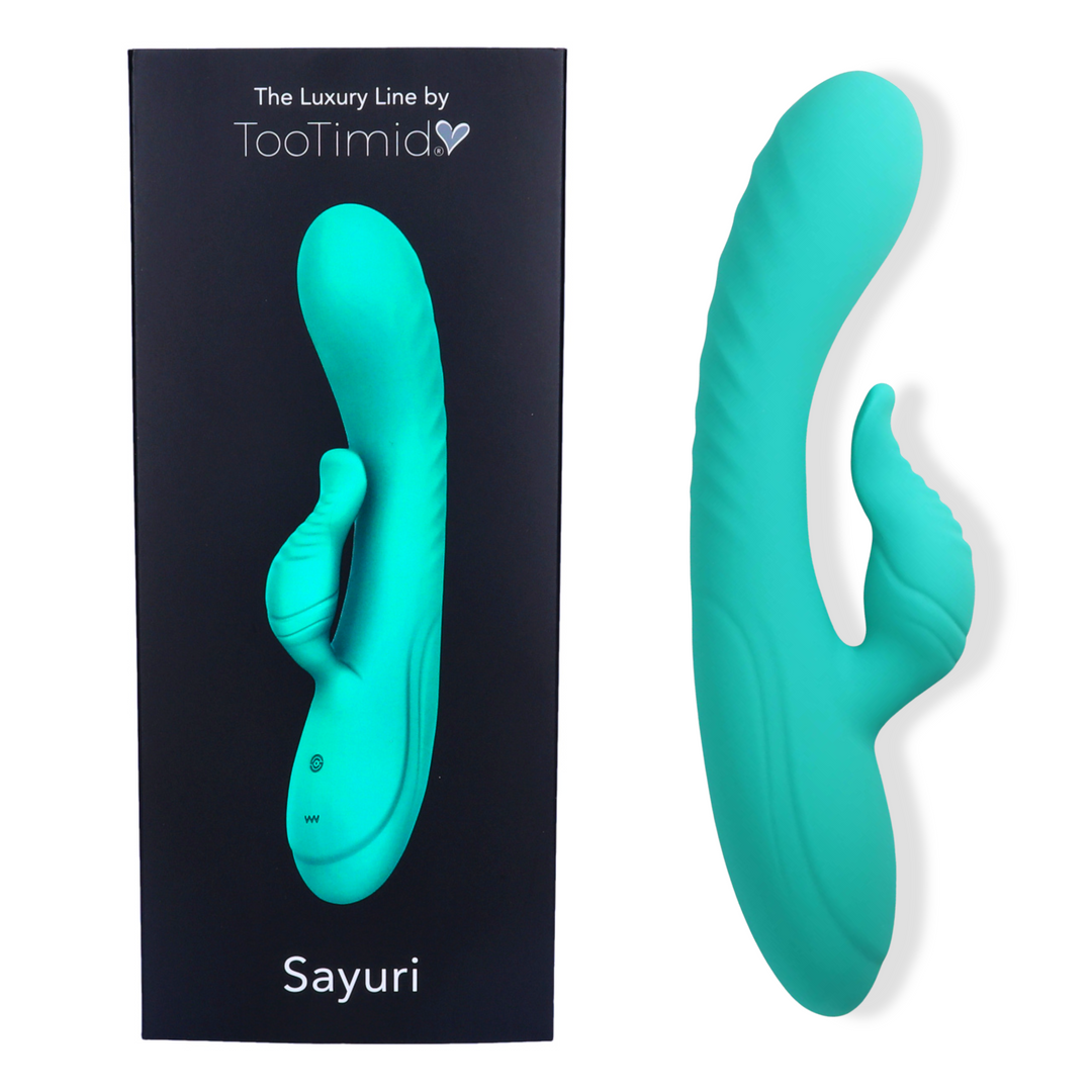 Photo of the massager next to its product packaging.