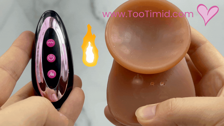 GIF beige dildo heating