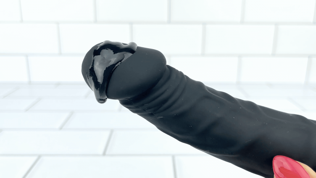 9.5 Inch Veined Vibrating  Silicone Dildo