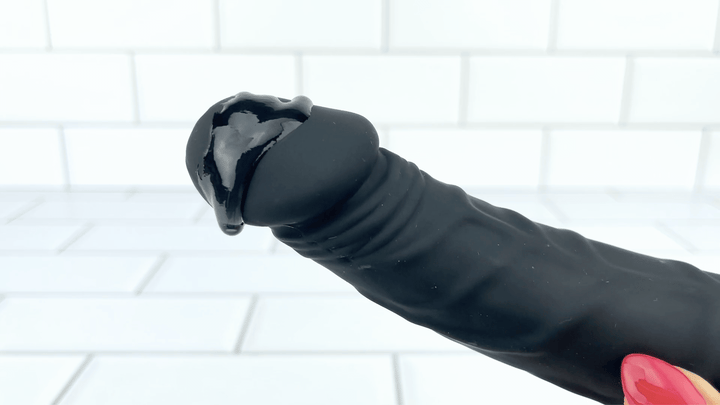 9.5 Inch Veined Vibrating  Silicone Dildo