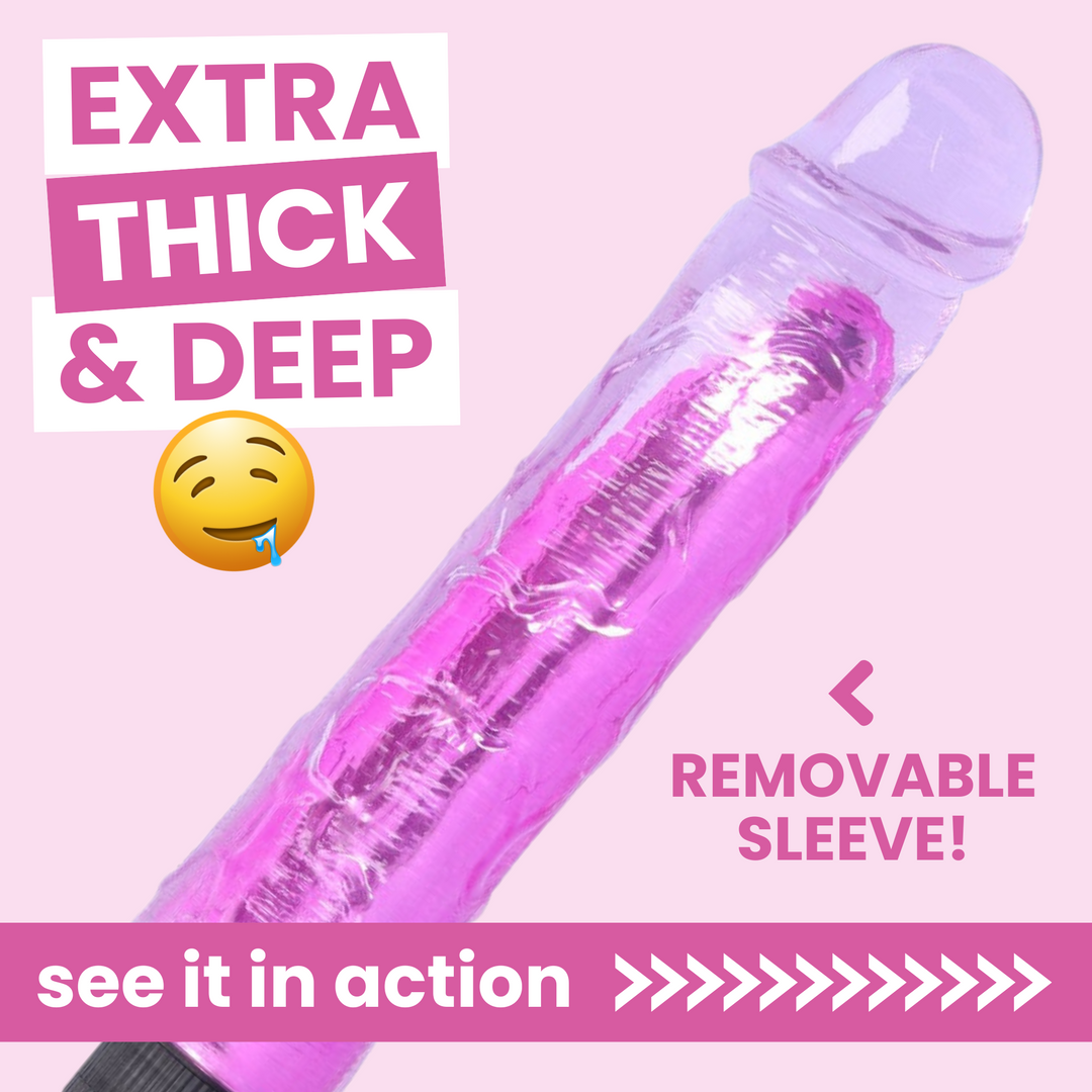 8 Inch Long Deep Penetration Vibrating Dildo TooTimid.com 8 Inch Long Deep Penetration Vibrating Dildo TooTimid.com