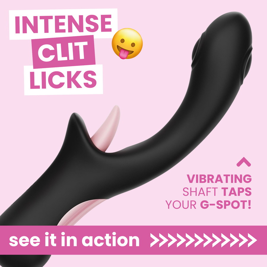INTENSE CLIT LICKS VIBRATING SHAFT TAPS YOUR G-SPOT! see it in action >>>>>> 