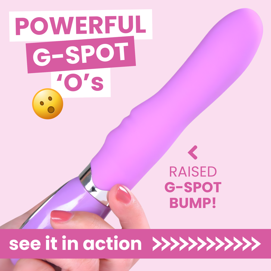 powerful g-spot orgasms with raised g-spot bump. see it in action. Beginner's Silicone Vibe 