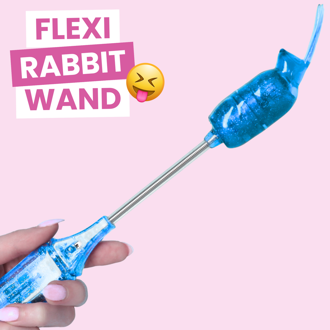 Flexi rabbit wand in blue