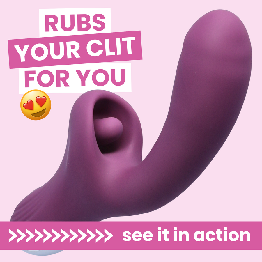 RUBS YOUR CLIT FOR YOU dual action g-spot vibrator swirls on your clitoris  see it in action 