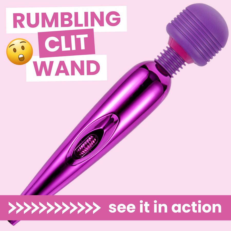 Purple rumbling clit wand see it in action