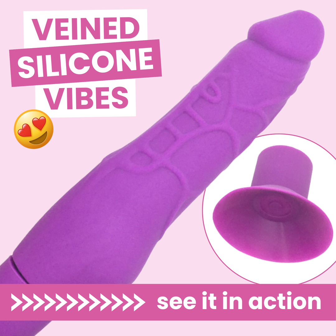 Purple Silicone Vibrating Dildo With Suction Cup TooTimid.com Purple Silicone Vibrating Dildo With Suction Cup TooTimid.com