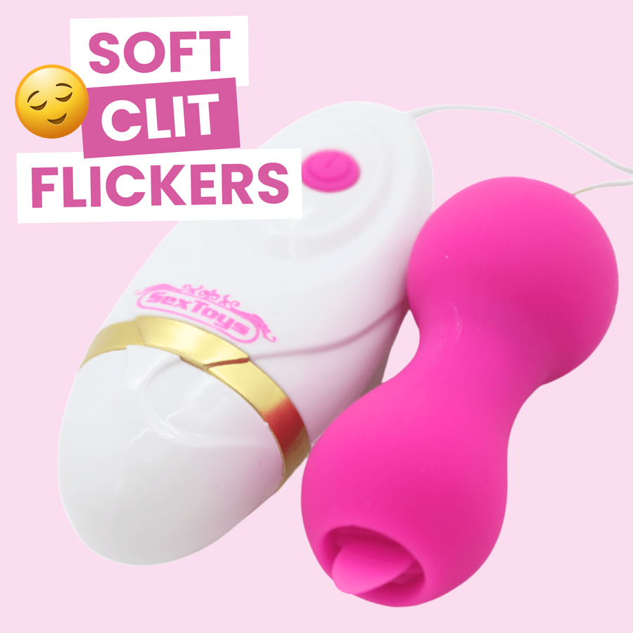 soft clit lickers - pink clit licking bullet