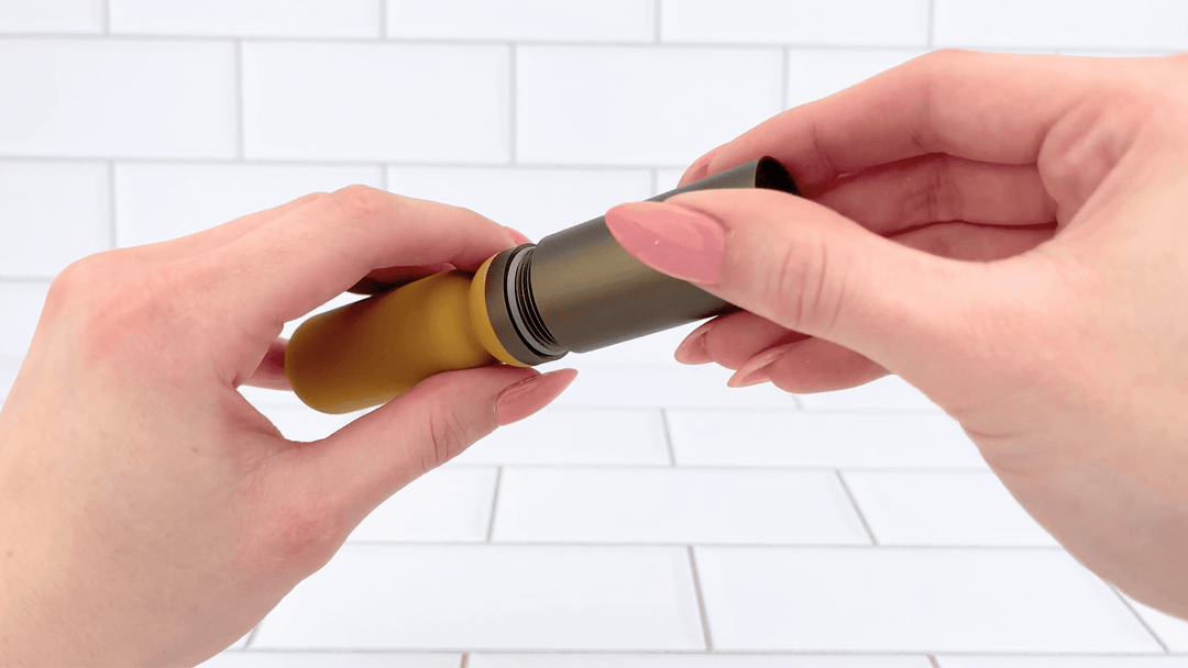 GIF of Luxury Slim Wand Vibrator USB rechargeable 