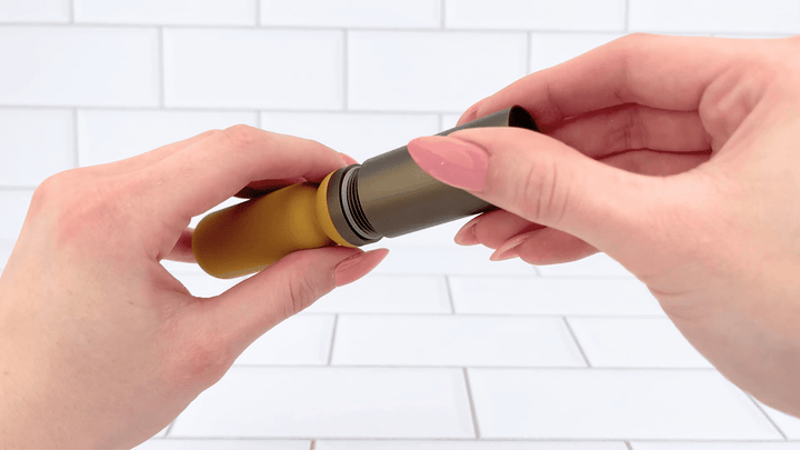 GIF of Luxury Slim Wand Vibrator USB rechargeable 