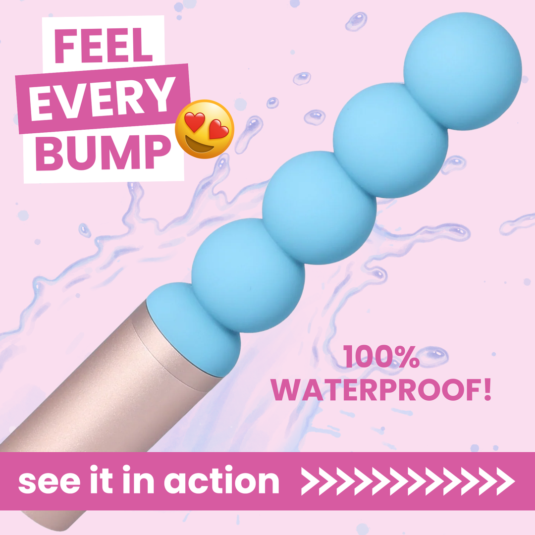 Luxury Beaded Wand Massager 100 percent waterproof see it in action 