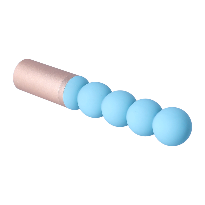angled side view of Luxury Beaded Wand Massager vibrator 
