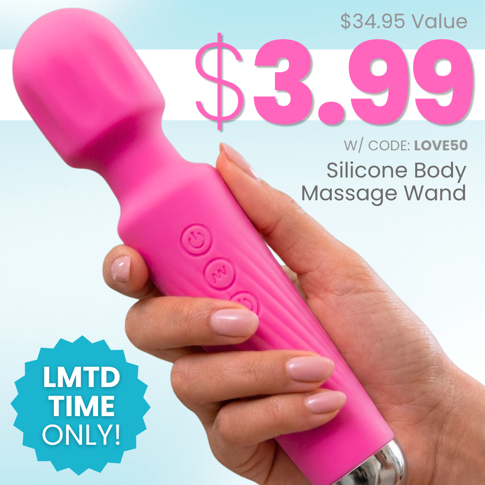 High-Power Silicone Wand Vibrator in Pink (Intense Vibrations!)