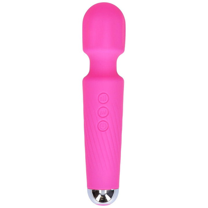 Silicone Wand Massager in Bright Pink
