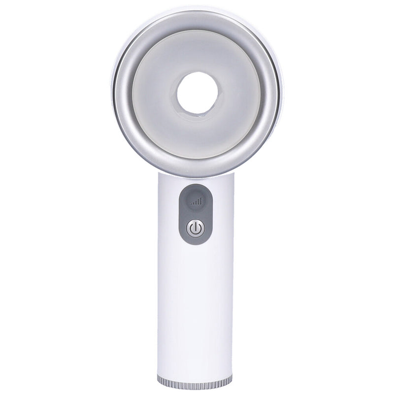 Front view of a white thrusting masturbator.