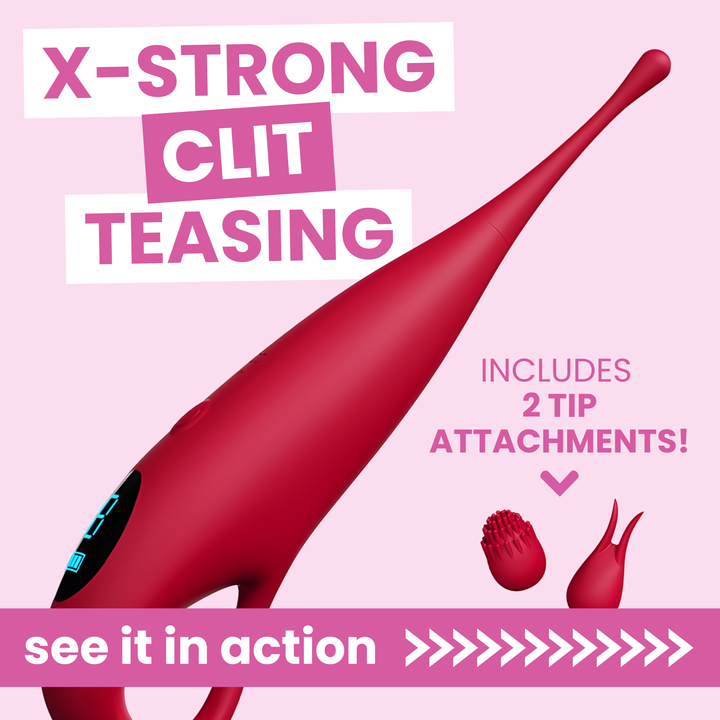 extra strong clit teasing Pinpoint Clit Vibe includes 2 tip attachments see it in action 