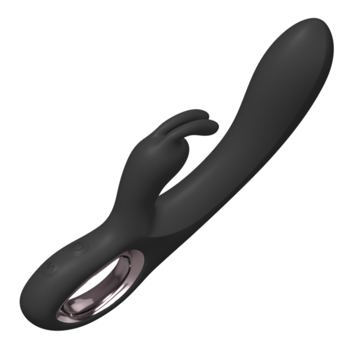 black Rose Rabbit Silicone Vibrator 