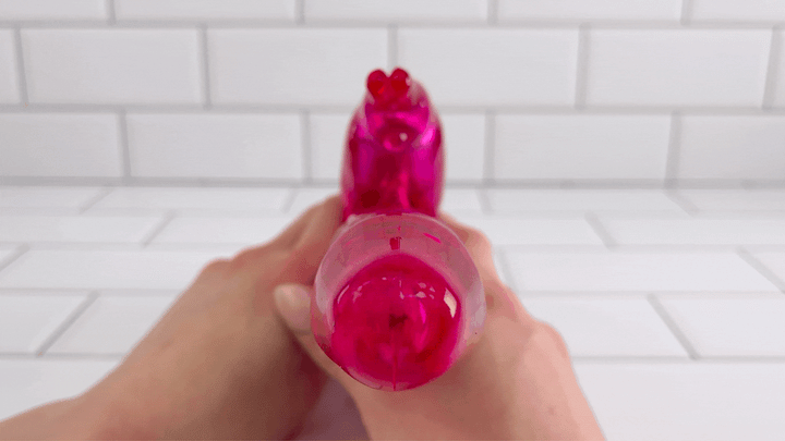 GIF of Realistic Rotating Rabbit Vibe frontal view of rotating bulbous head 