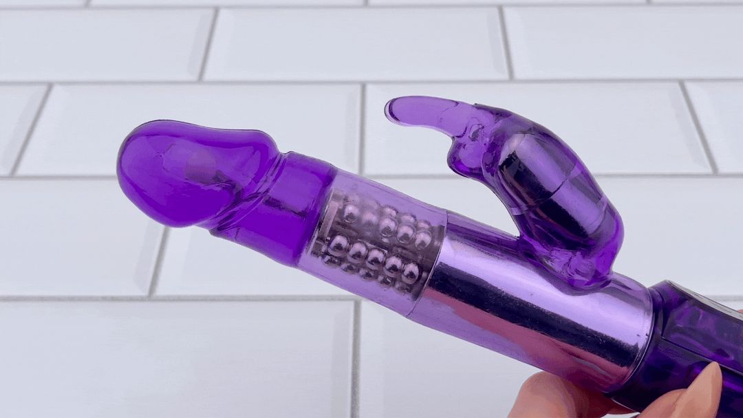 GIF of Petite Rotating Rabbit Vibrator in full motion 