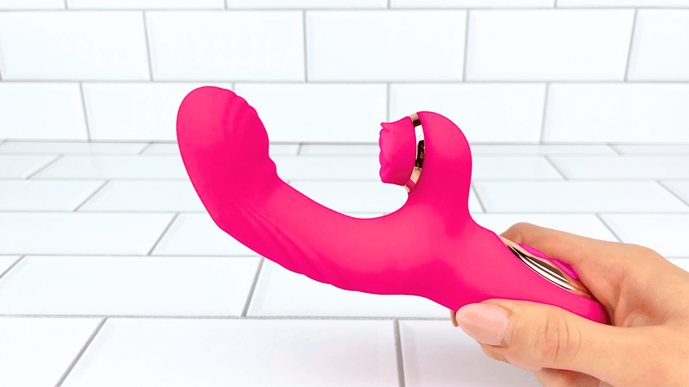 GIF of Fingering Clit Tickling Dual Action Vibrator in full motion 
