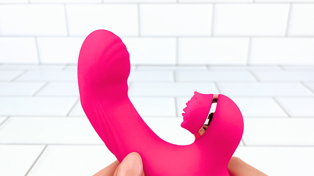 GIF of fingering motion from Fingering Clit Tickling Dual Action Vibrator 