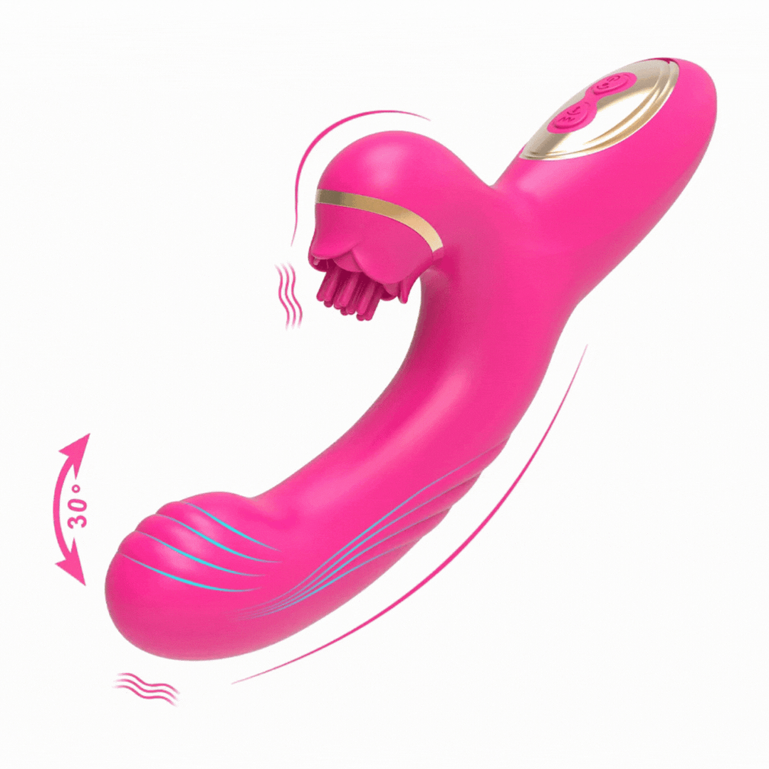 GIF of Fingering Clit Tickling Dual Action Vibrator in motion 