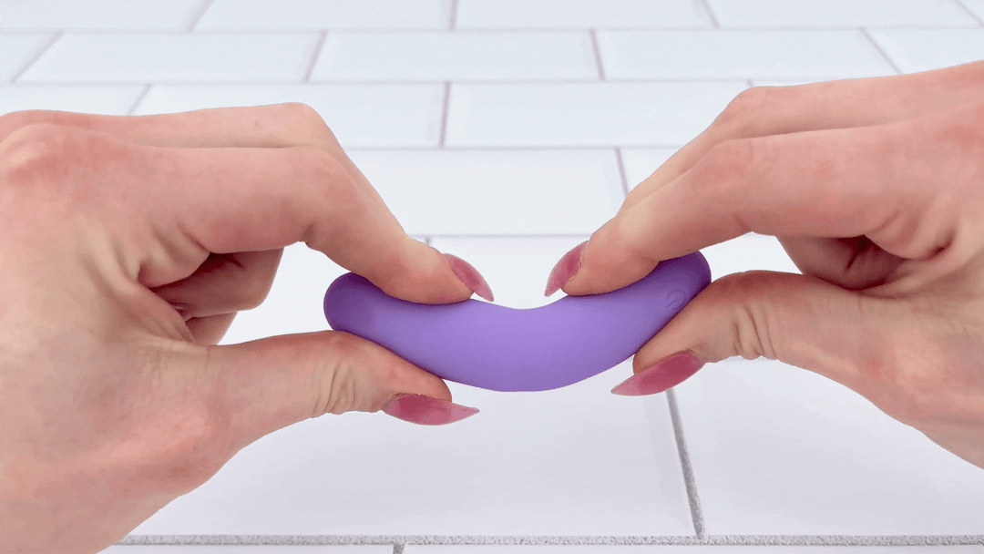 GIF of The Lavender Lover Bullet Vibe being bent 