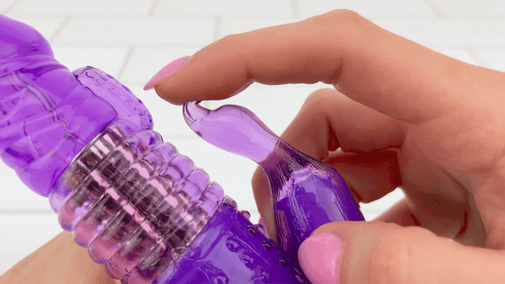 GIF of duck neck from Rotating Dual Action Vibrator being bent 