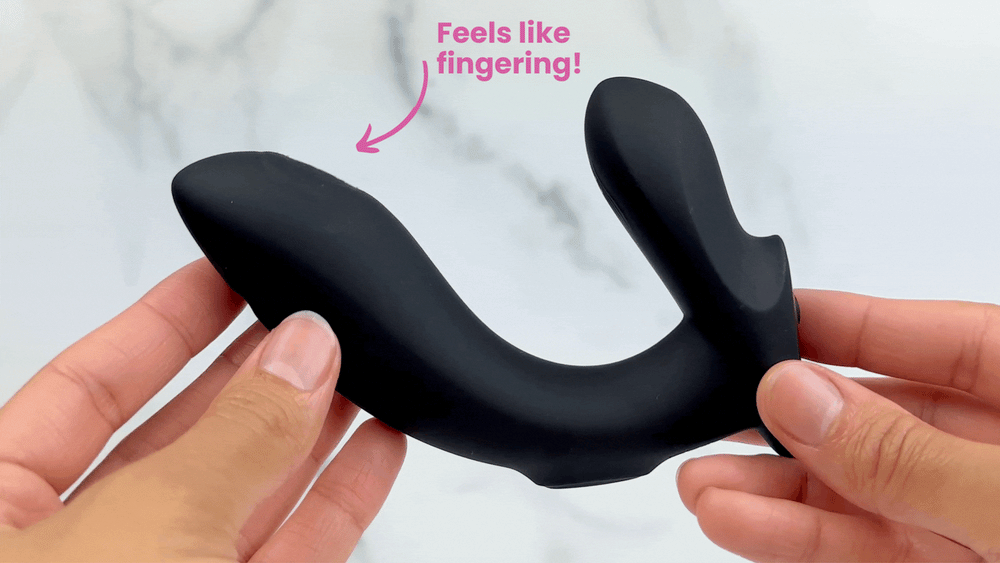 GIF of thumping p-spot massager turned on