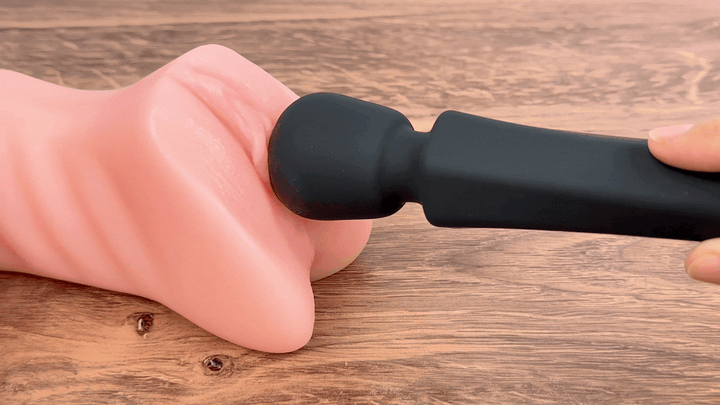 GIF of wand being used on a model of a vagina