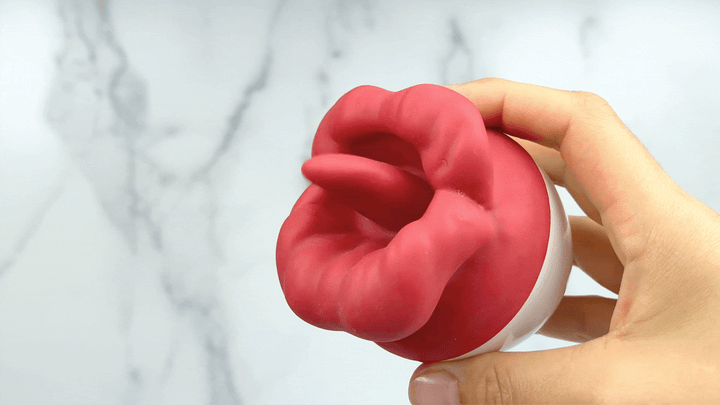 Flaming Red Lips Self-Motion Flickering Tongue Clit Stimulator