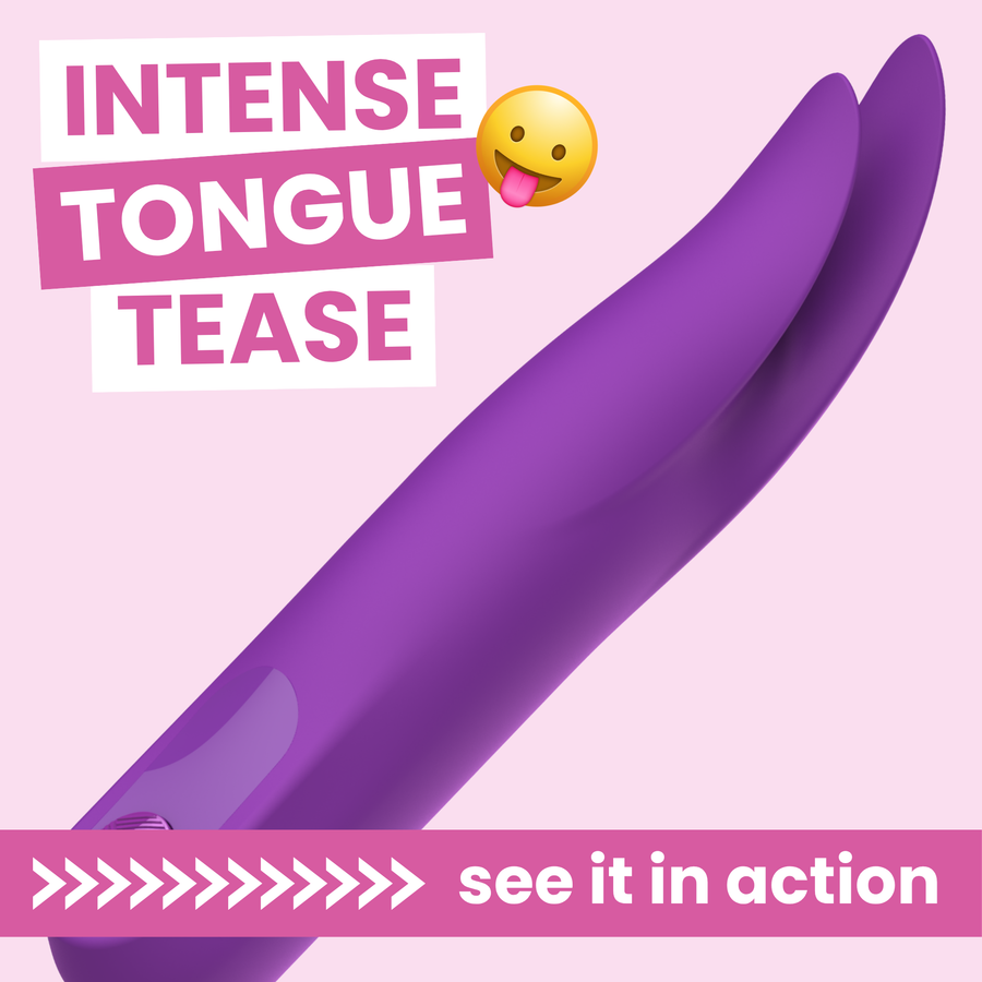 Double Tongue Vibrator intense tongue tease see it in action 