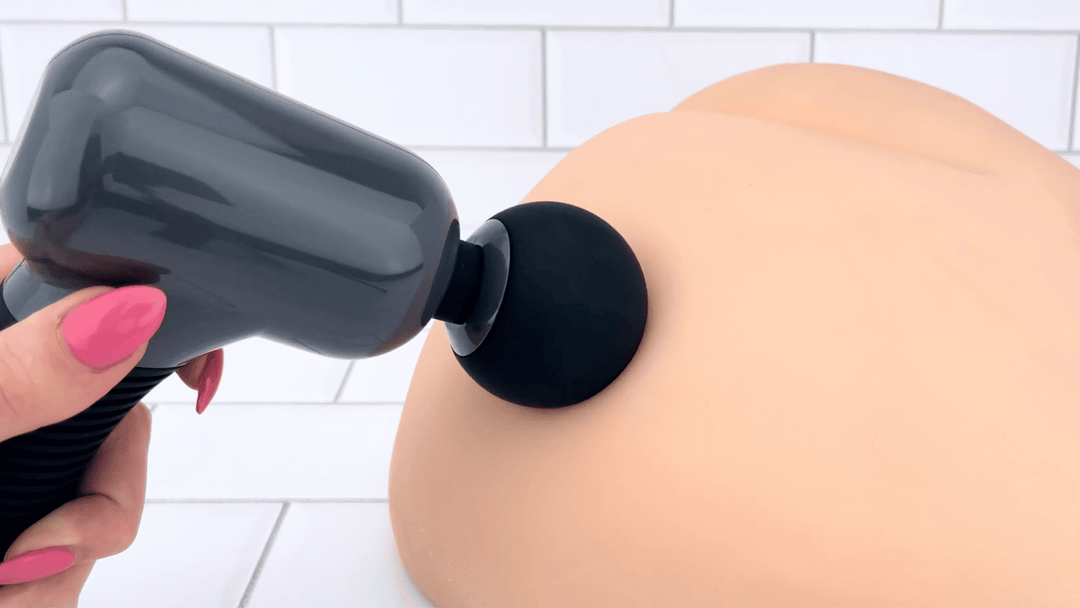 GIF of Pulse Rechargeable Handheld Body Muscle Massager intense vibrations