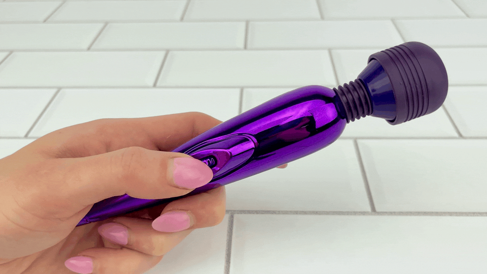 GIF of Mini Clit Wand being turned on