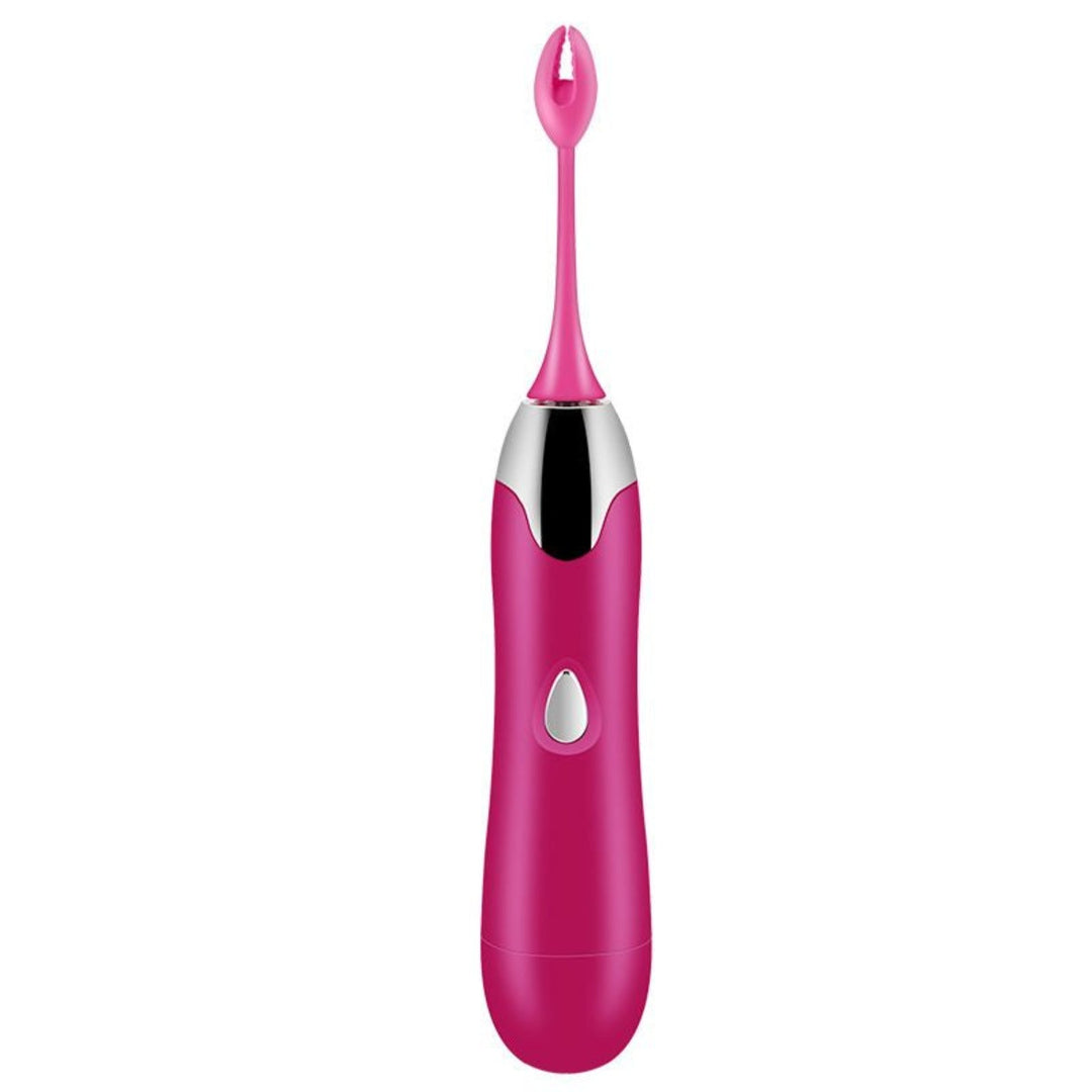 Pinpoint Multi-Use Massager With Attachments stranding straight up with the split attachment