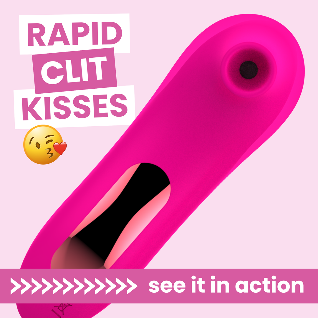 Rechargeable Silicone Air Pulse Clit Stimulator. RAPID CLIT KISSES. see it in action 