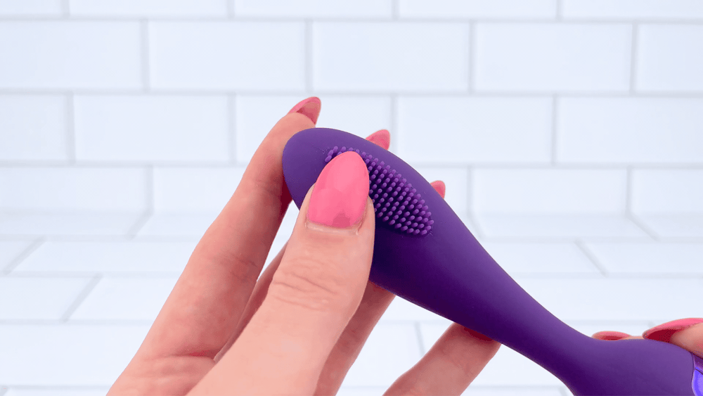 GIF of nubby texture on Luxury Flexi G-Spot Massaging Wand Vibrator