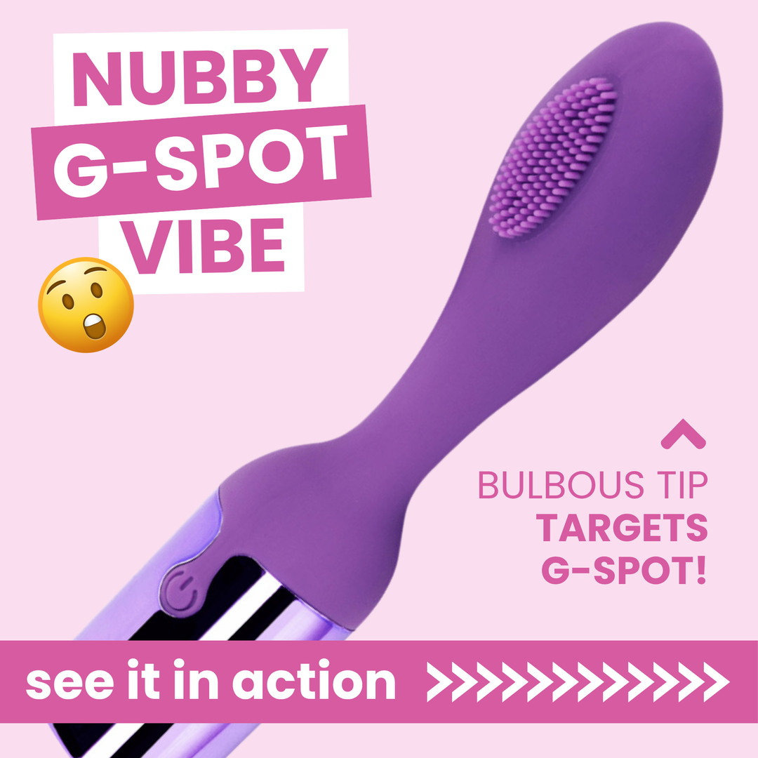 Luxury Flexi G-Spot Massaging Wand Vibrator nubby g-spot vibe bulbous tip targets g-spot see it in action 