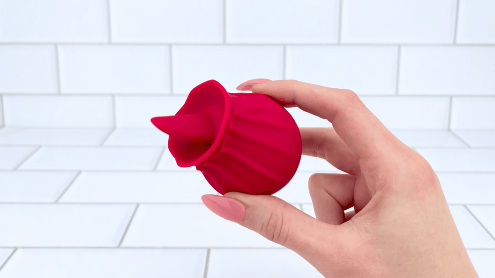 GIF of Bhava Rechargeable Flickering Tongue Rose on full power 