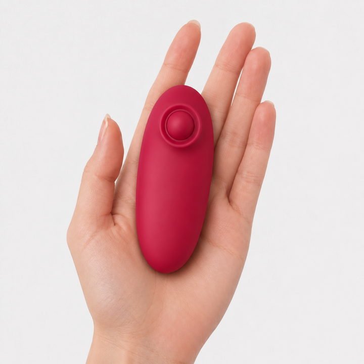 hand holding Rose Handle Clit Tapper