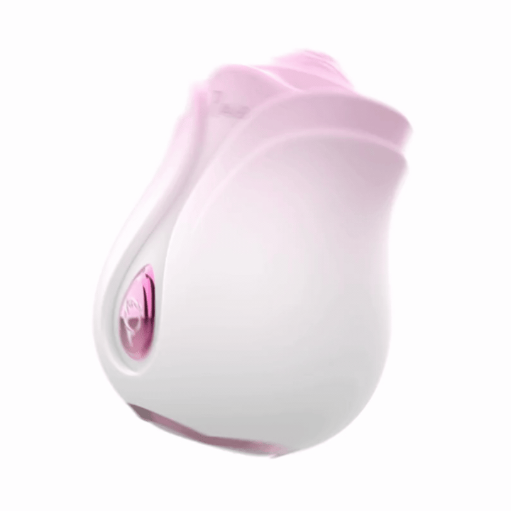 GIF of Rose-Shaped Tapping Clit Stimulator tapping motion 
