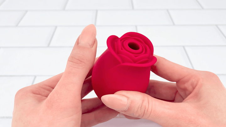 GIF of petals from Euphoria number 1 Selling Rose Sex Toy Air Pulse Stimulator in bowl of water  