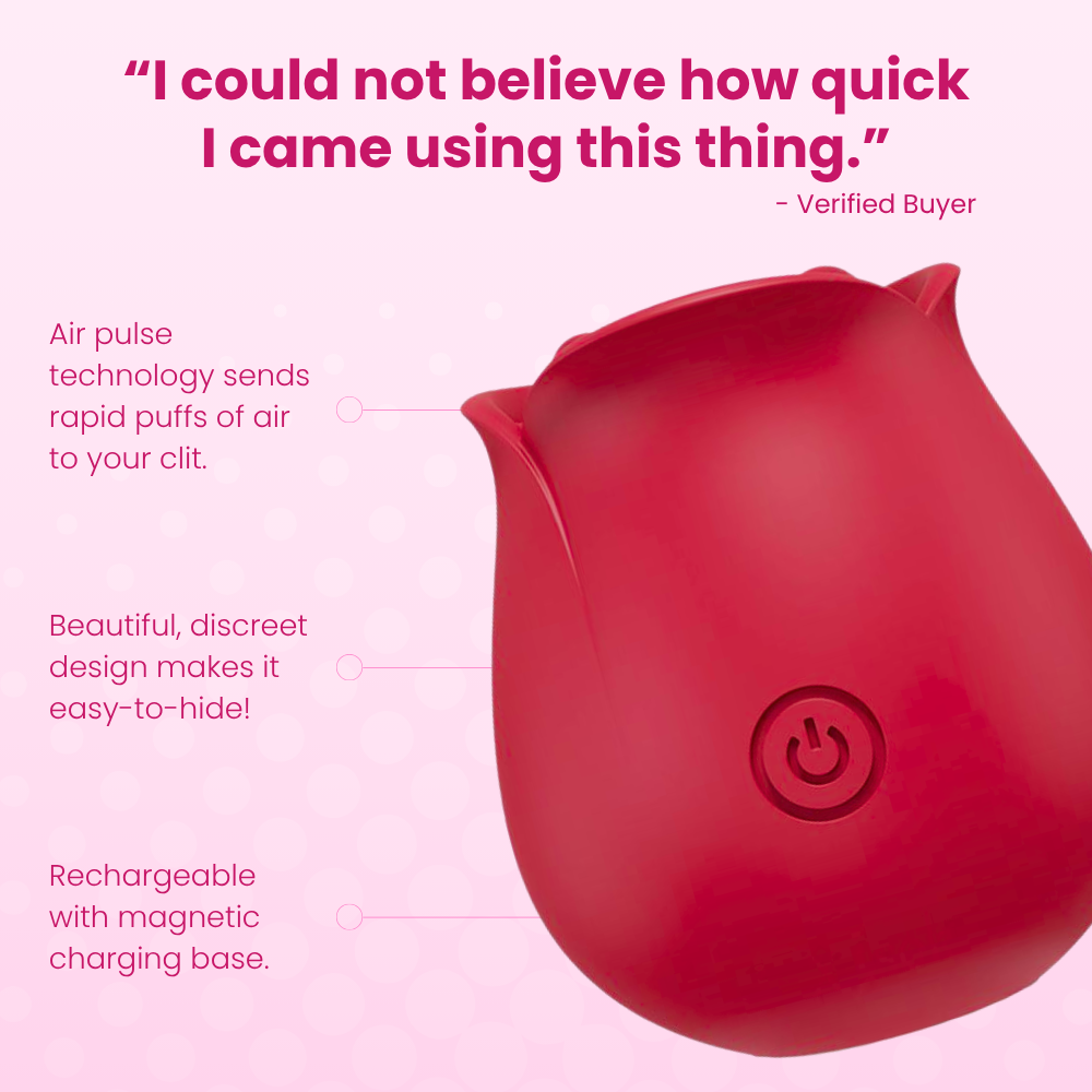 close ups of Euphoria number 1 Selling Rose Sex Toy Air Pulse Stimulator features 