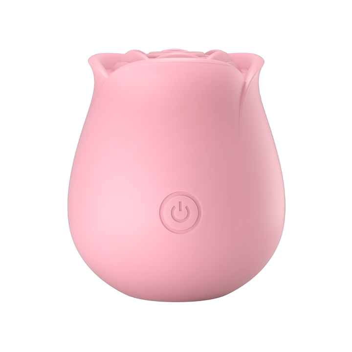power button on pink Rose Sex Toy Air Pulse Stimulator