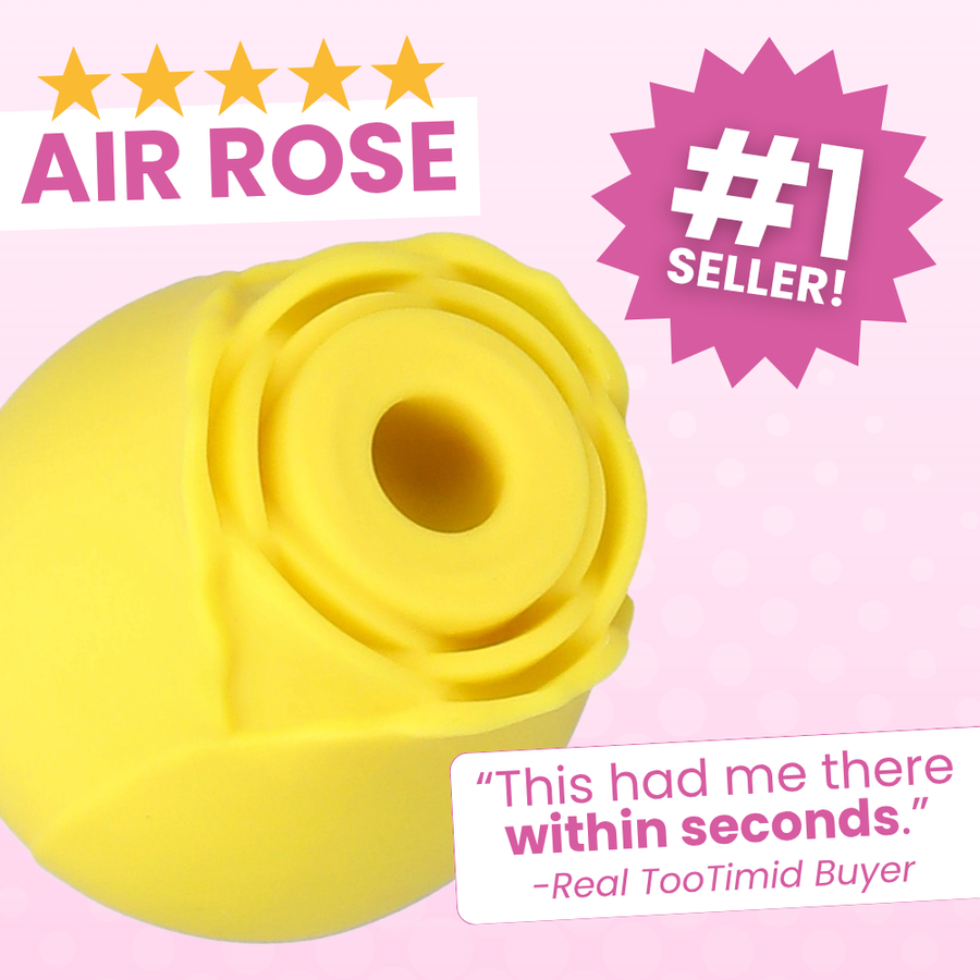 yellow viral Rose Sex Toy Air Pulse Stimulator with customer review 